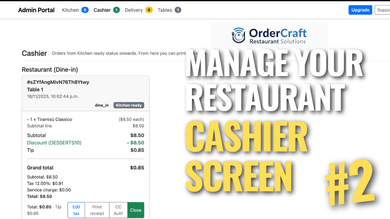 Tutorial: Cashier Screen